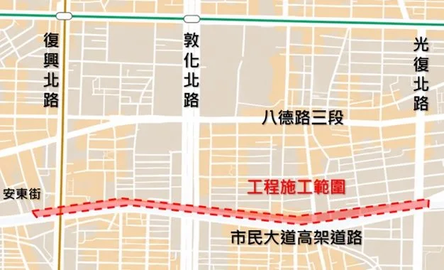 市民高架西向「光復至建國」路段將更新!9/18起夜間施工交管懶人包