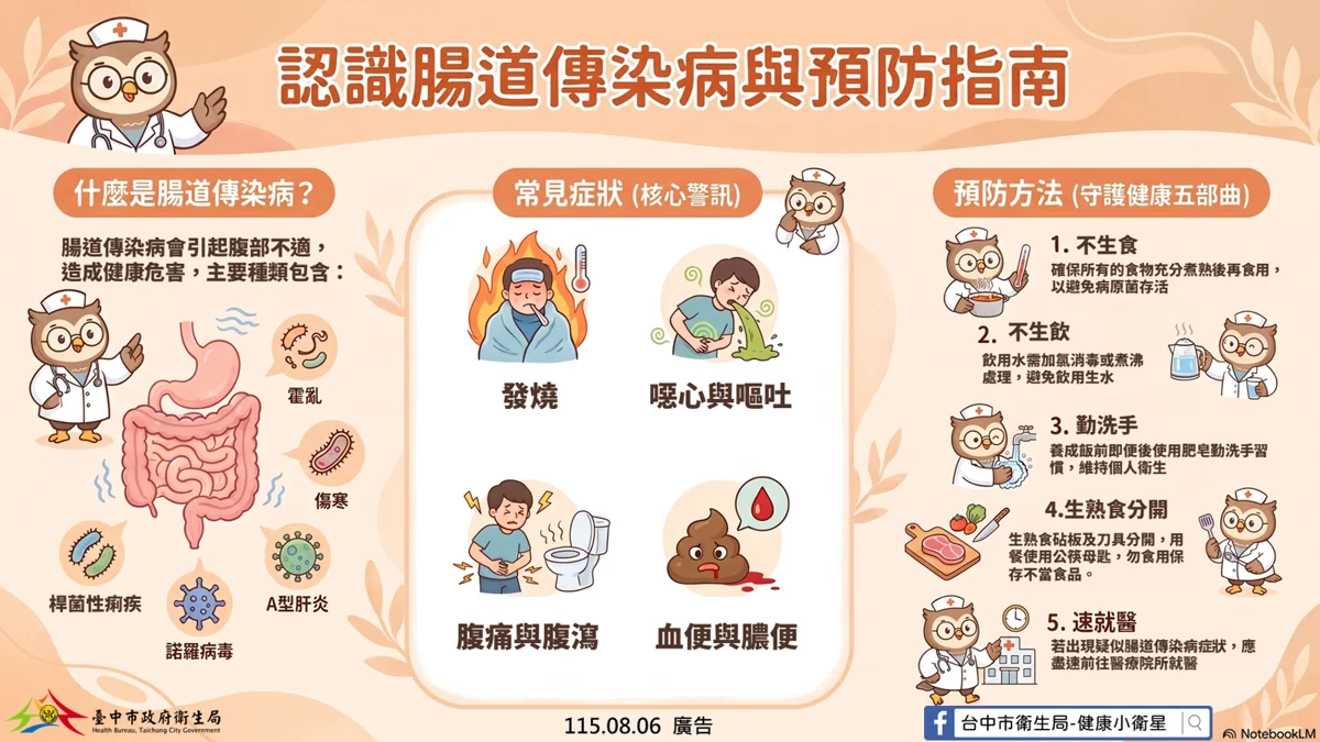 台中市爆2026年首例本土傷寒!7旬婦無出國史確診 衛生局急匡列45人