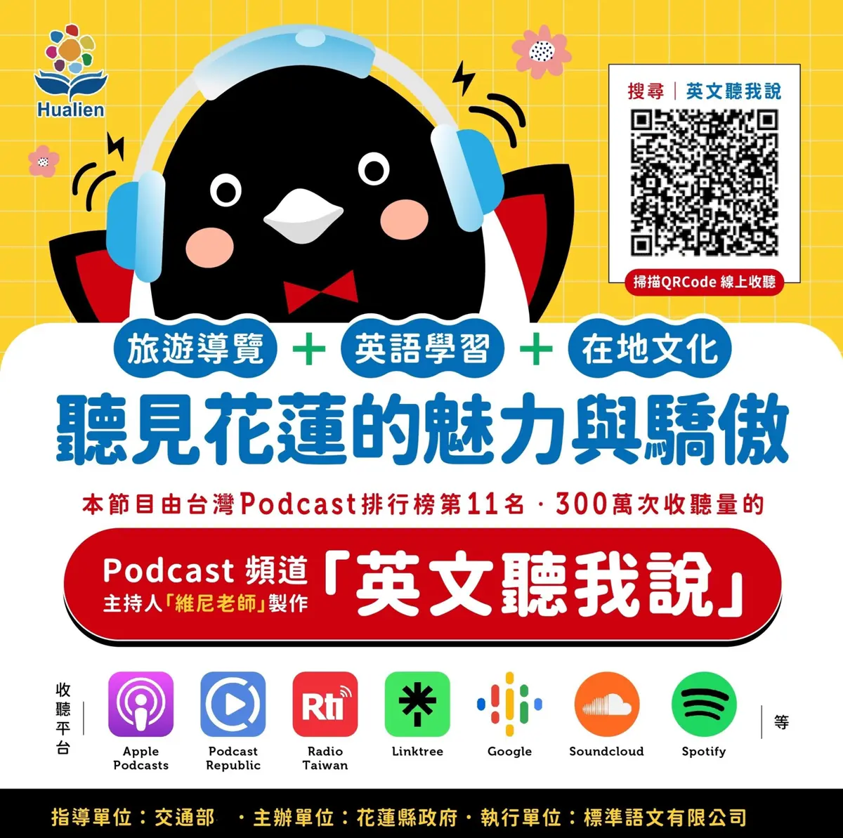 花蓮推出英語旅行Podcast