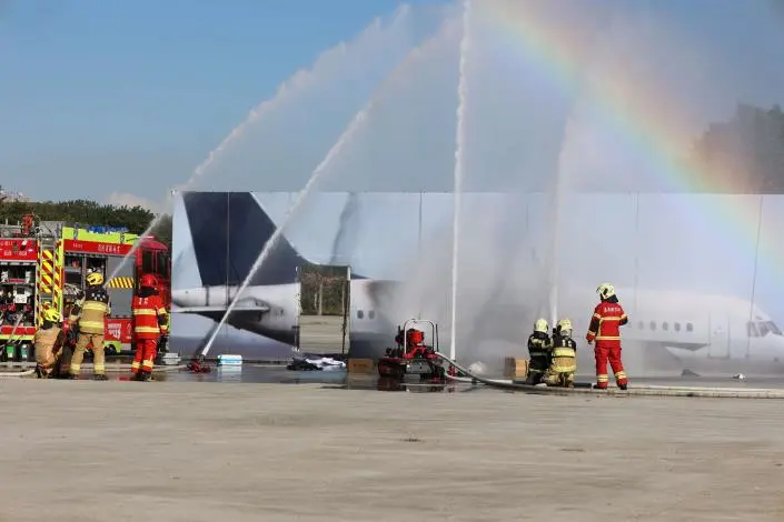 客機墜毀虎尾!雲林嘉義聯合空難演習 模擬15死傷震撼場面