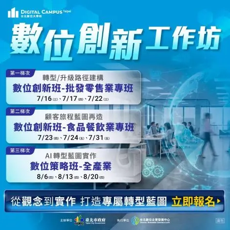 AI時代企業如何不落後?北市「數位創新工作坊」免費報名大公開