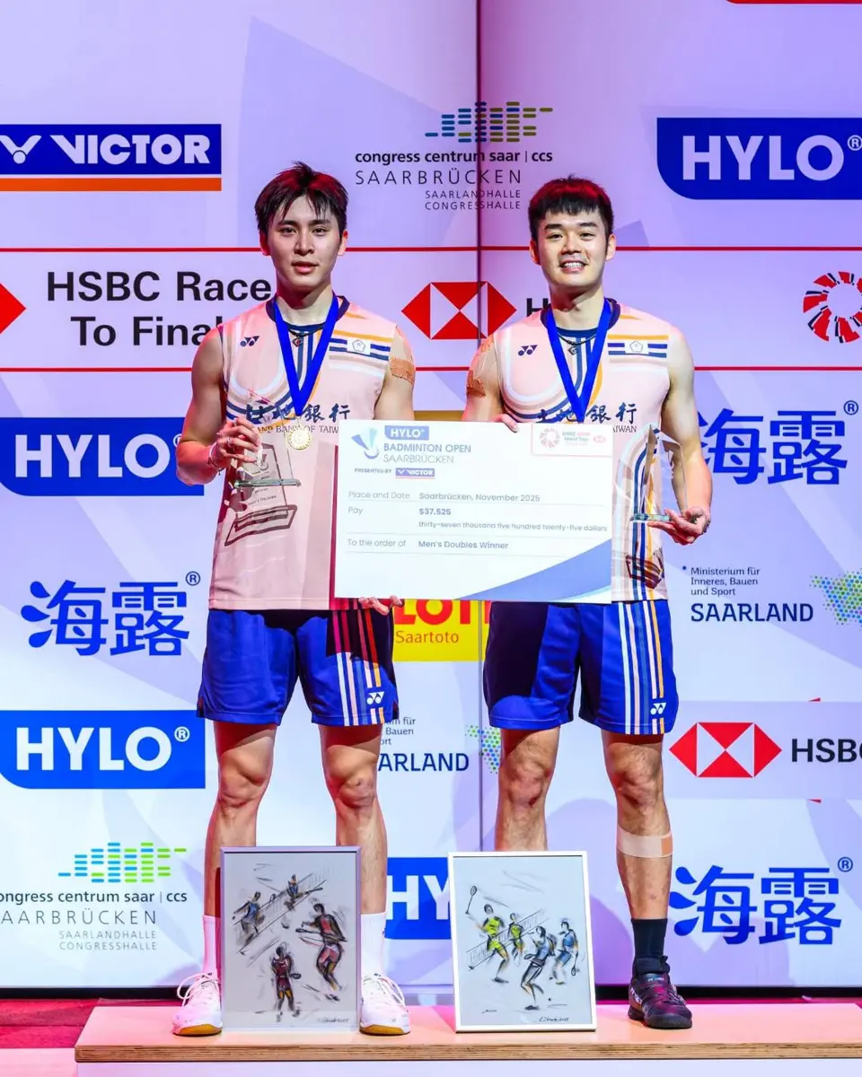 台中之光!邱相榤攜手王齊麟德國奪冠,生涯首座超級500羽球金盃入袋