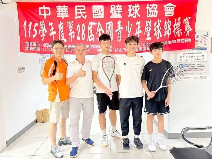 金門體育新頁!首戰全國青少年壁球錦標賽,2小將跨海出征寫歷史