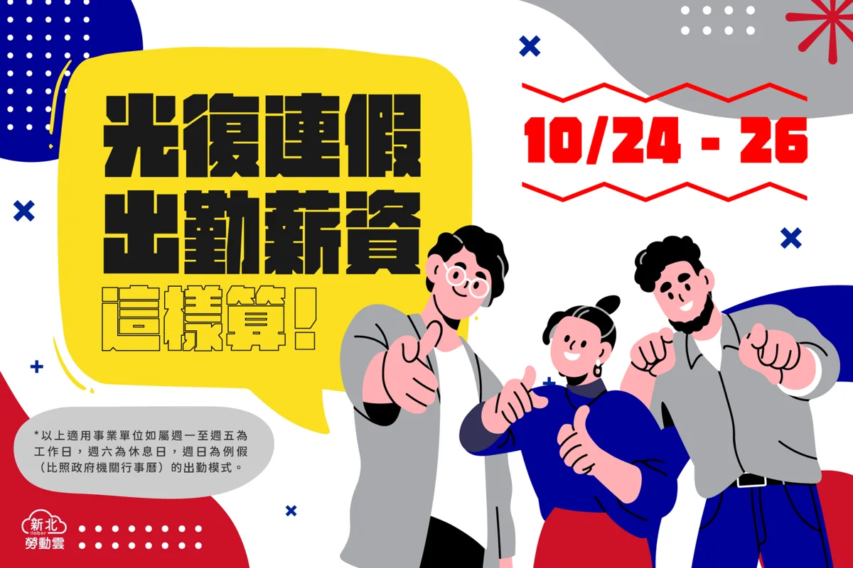 2026最新!臺灣光復節逢週日「這天補假」 勞工出勤薪水這樣算