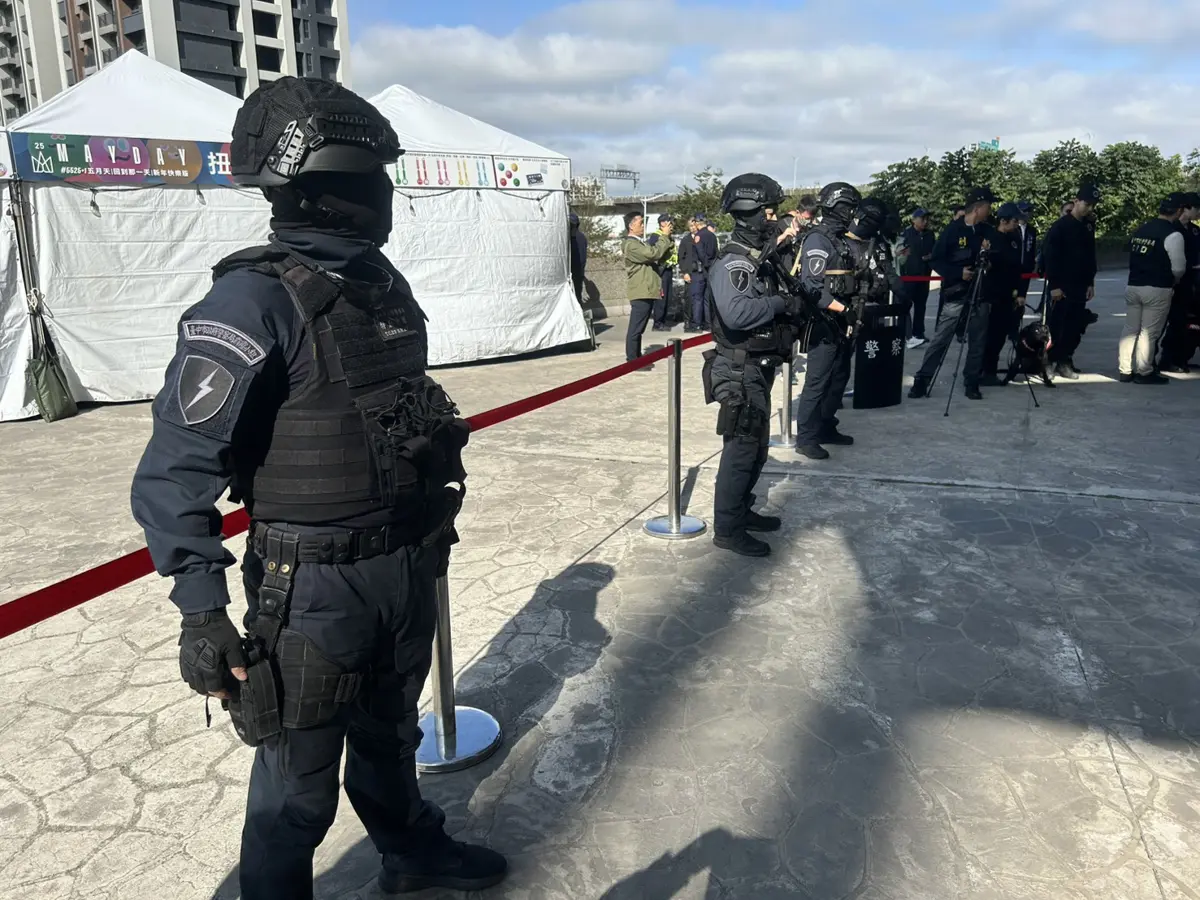 五月天台中演唱會倒數!中警出動特勤、偵爆犬 洲際棒球場實戰演練畫面曝光