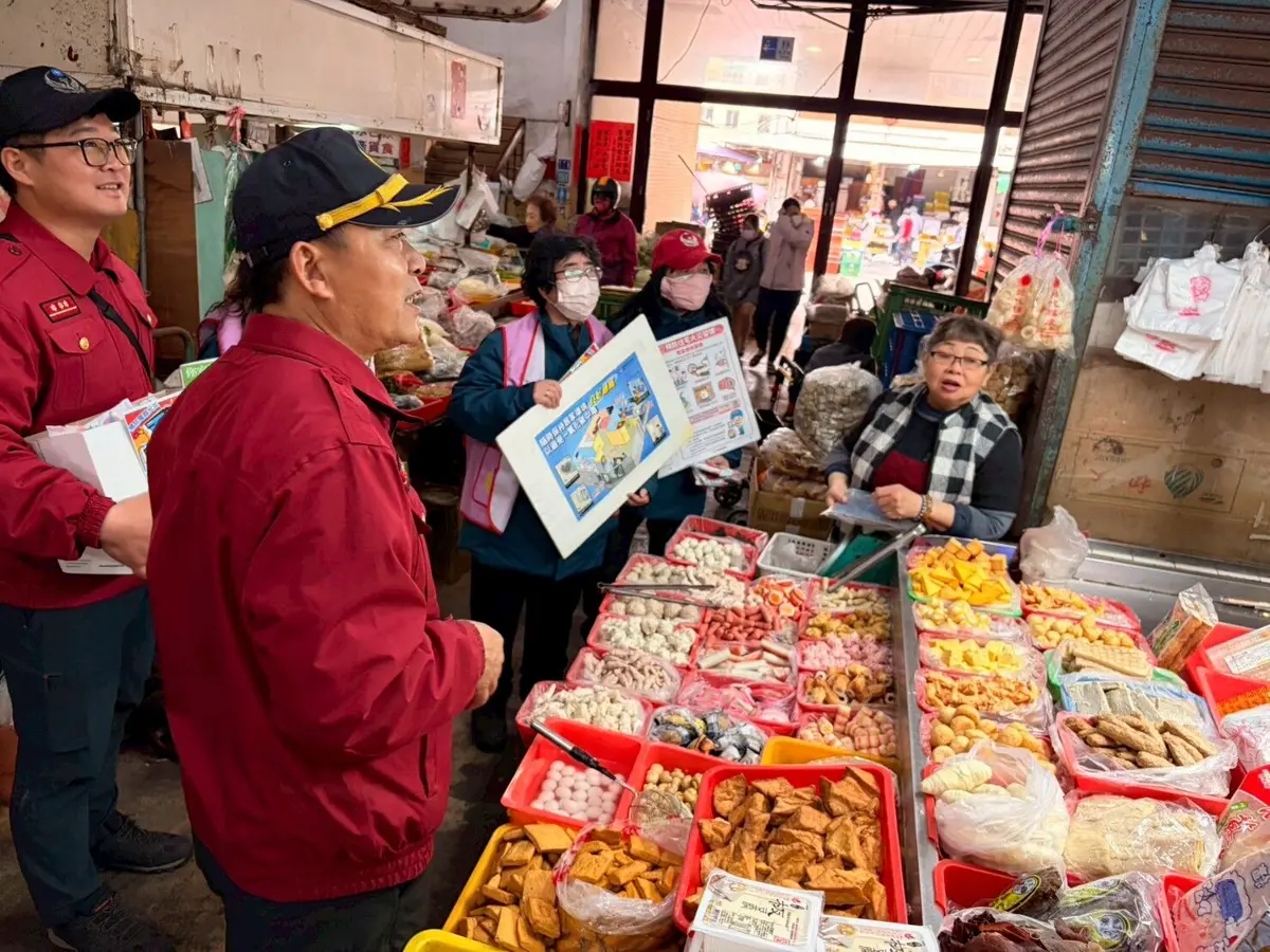 北辰市場去年才燒過!消防局年前急宣導用電安全,攤商必看「3不1要」