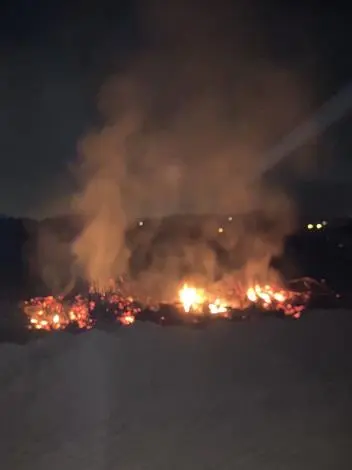 西湖半夜惡火!湖東村空地雜草燃燒 消防隊急籲「勿亂燒」