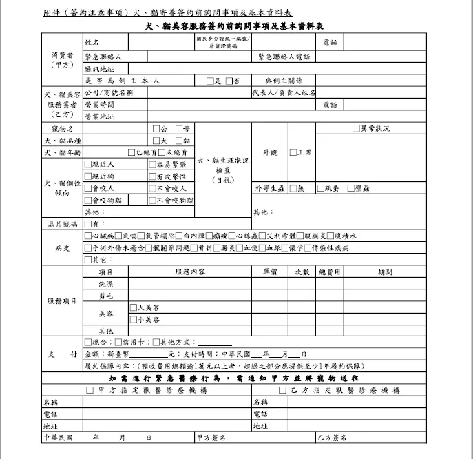 新北市推動寵物美容契約 保毛寶貝安全