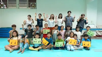 大肚區山陽國小化身音樂遊樂園！中市教育局「大手攜小手」帶領學童玩轉音符