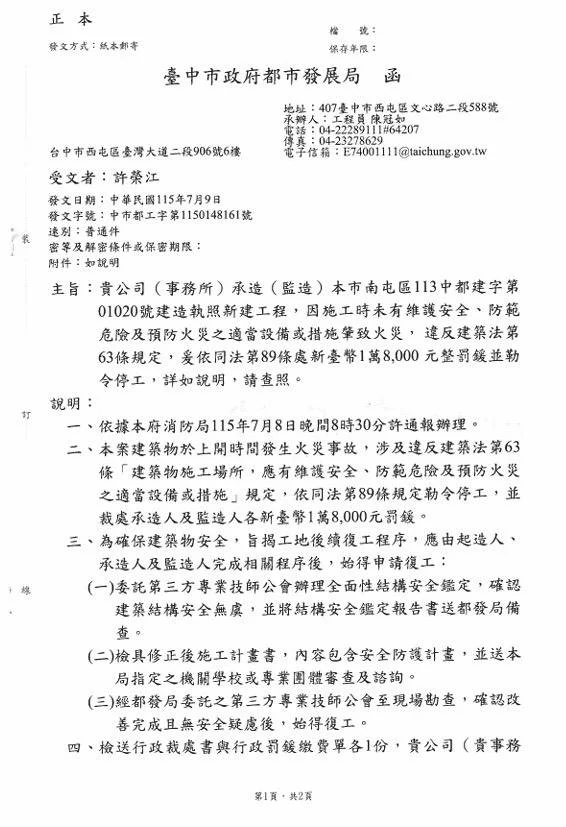 圖片來源:臺中市政府