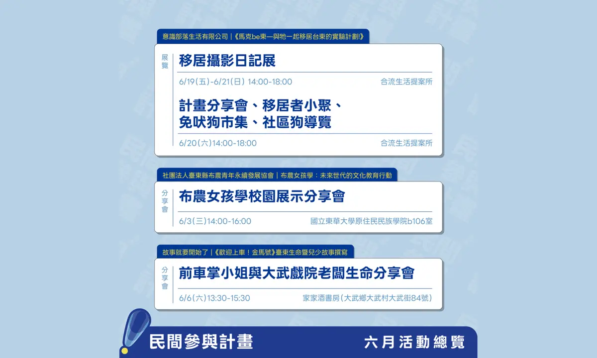 圖片來源:台東藝文平台-藝文活動