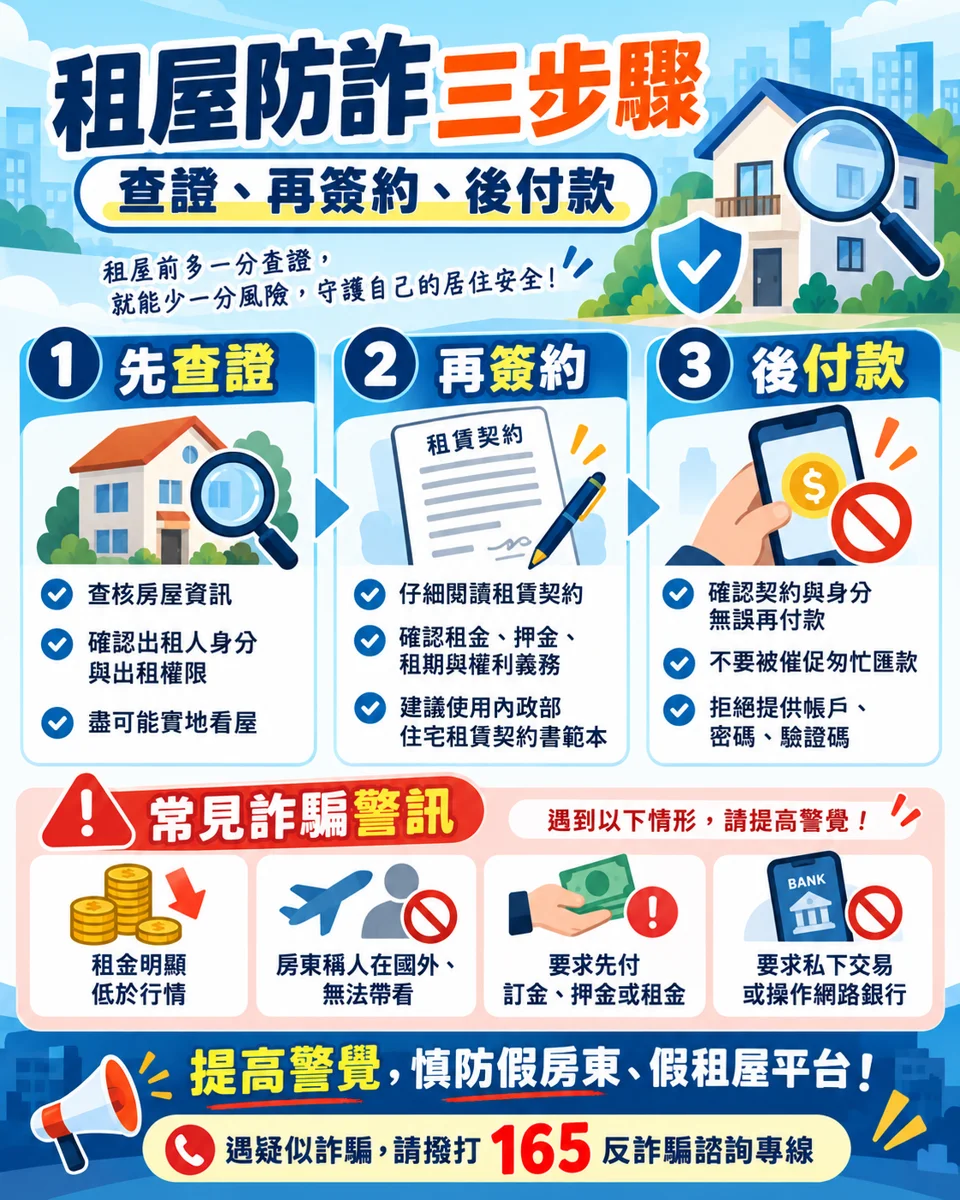 租屋族必看!低價房源藏陷阱,牢記防詐3步驟保荷包