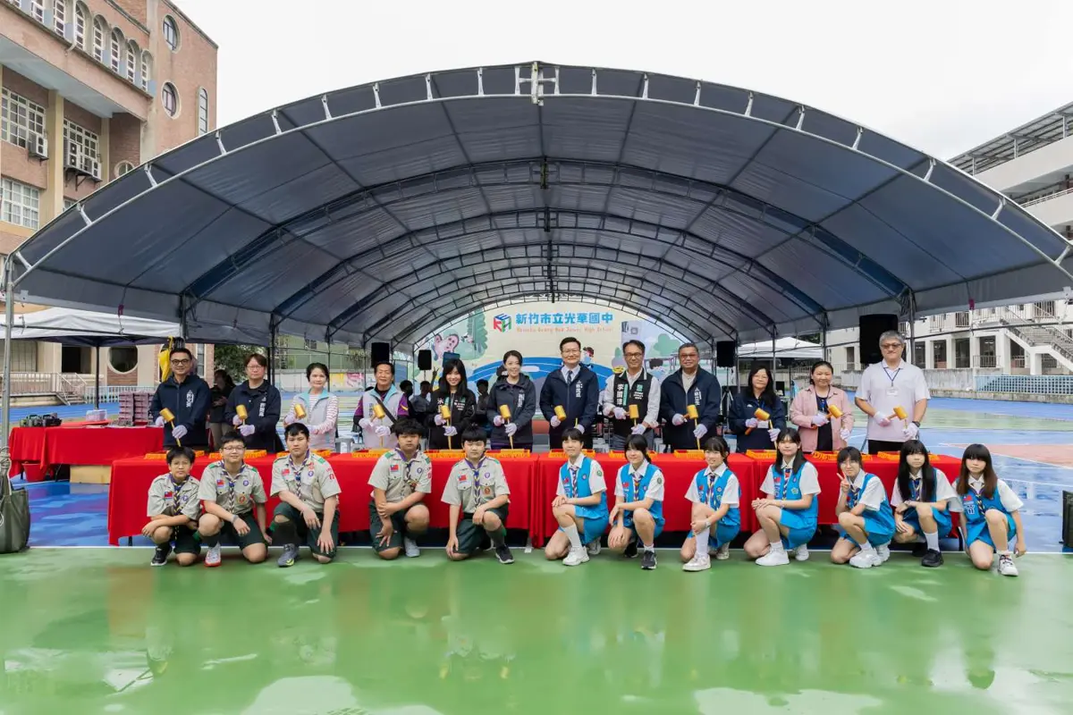 竹市北區更安全!光華國中通學步道動工,砸2589萬終結人車爭道惡夢