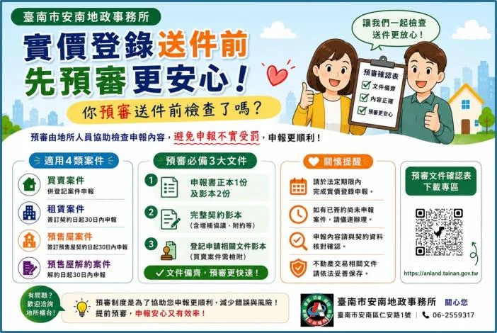 安南區預售屋將迎交屋潮！地政局主動出擊輔導業者避爭議
