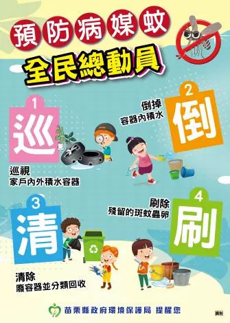 豪雨後當心!苗栗登革熱風險升溫,環保局籲落實「4字訣」自保