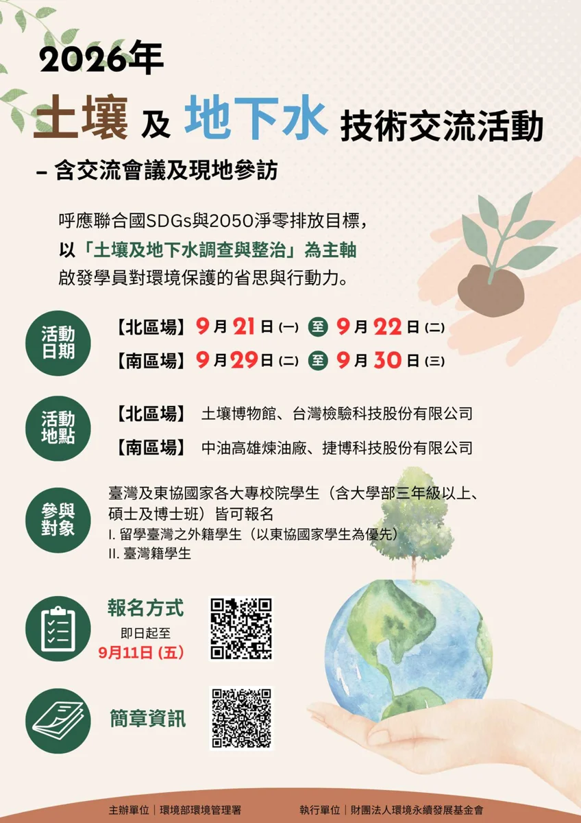 大學生注意!環境部「土壤地下水技術交流」9/1起免費報名,帶你直擊高煉廠