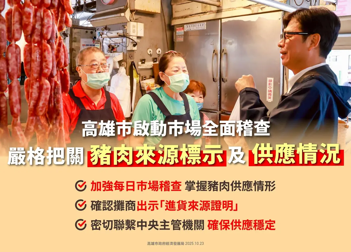 非洲豬瘟衝擊!陳其邁急赴左營市場第一線,高雄豬肉供應、價格現況大公開