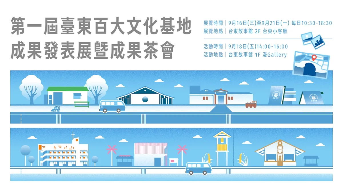 臺東8處百大文化基地集結!首屆串連成果展今起台東故事館登場