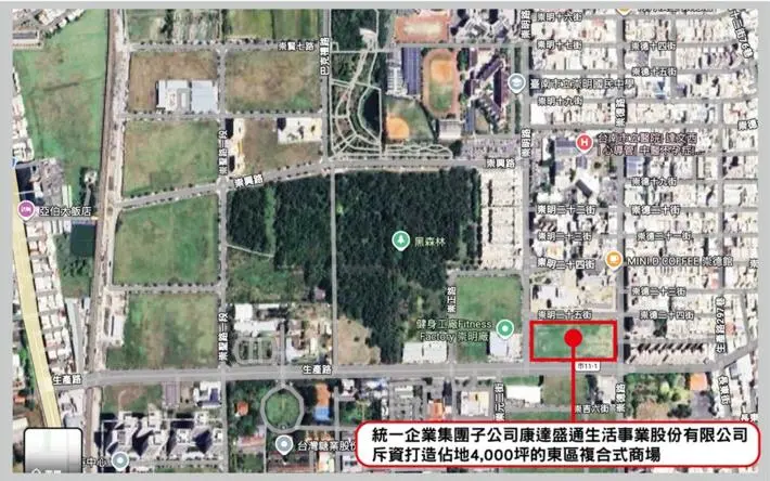 台南東區大利多!統一集團斥資百億蓋4千坪新商場,地點就在「這裡」