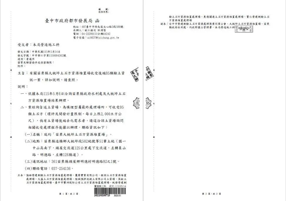 圖片來源:臺中市政府