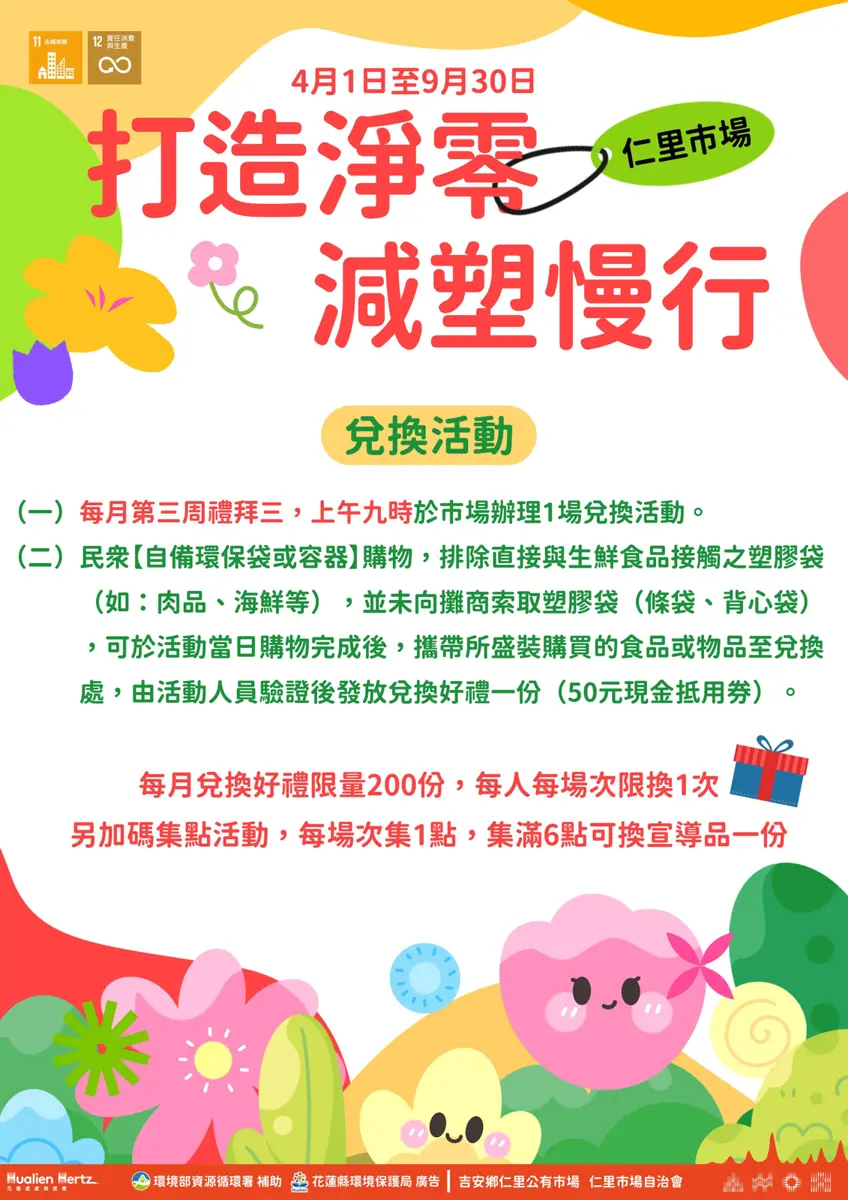 花蓮市場推減塑計畫 自備袋享現金優惠
