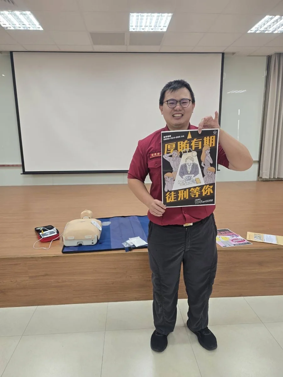 救人又救民主!銅鑼消防分隊前進鄉公所 傳授CPR與反賄選雙指南